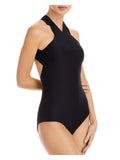 Shoshanna Womens Tide High Neck Pool One-Piece Swimsuit
