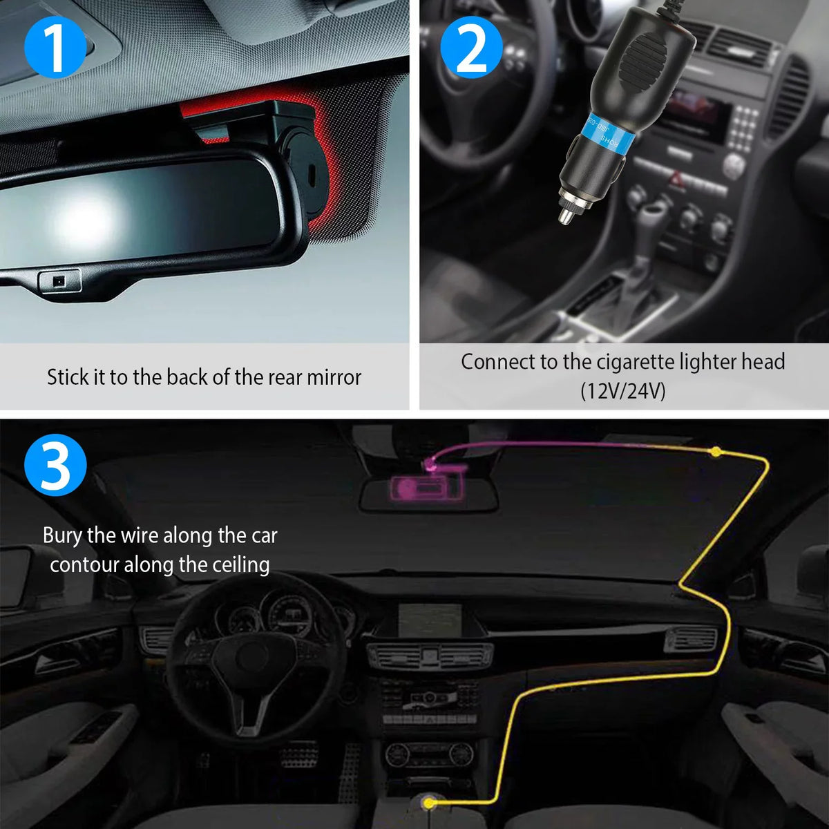 iNova 1080P Dash Cam Car Camera Recorder 170° Looping Recording G-sensor App Wifi Car