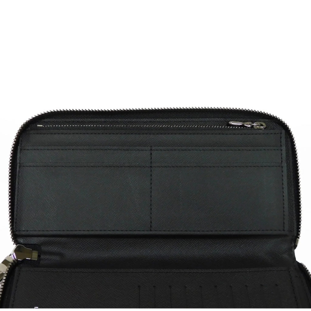 Pre-Owned   Long Wallet Zippy Vertical  Logo Round Zipper Monogram Eclipse Noir M62295 Men's Billfold (Good)