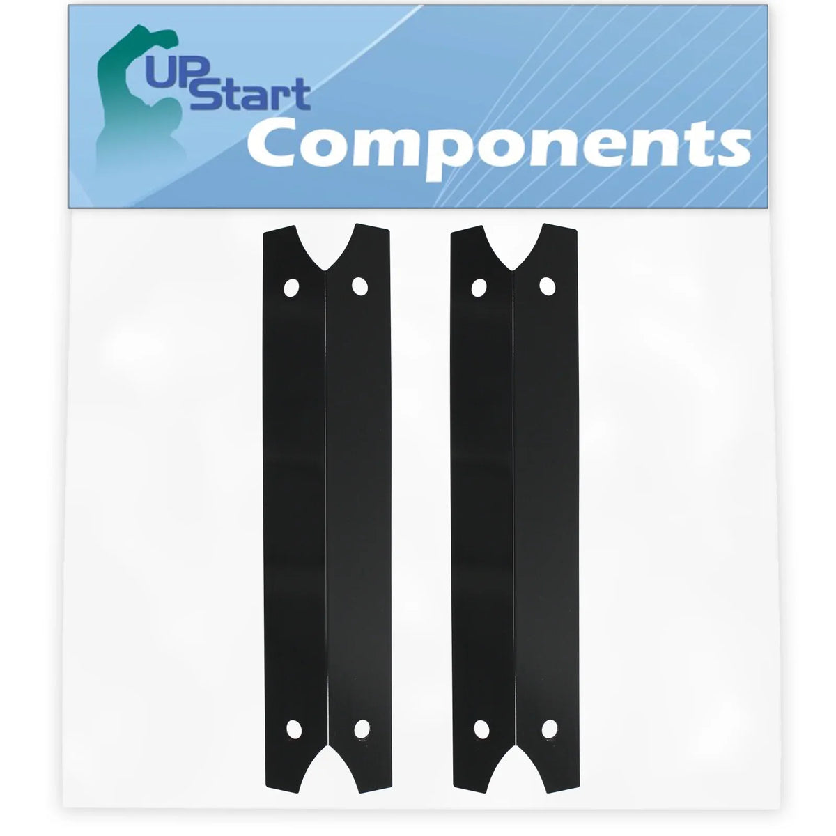 2-Pack  Grill Heat Shield Plate Tent Replacement Parts for Charmglow 810-7420-S - Compatible Barbeque Porcelain Steel Flame Tamer, Flavorizer Bar, Vaporizer Bar, Burner Cover 17 3/4"