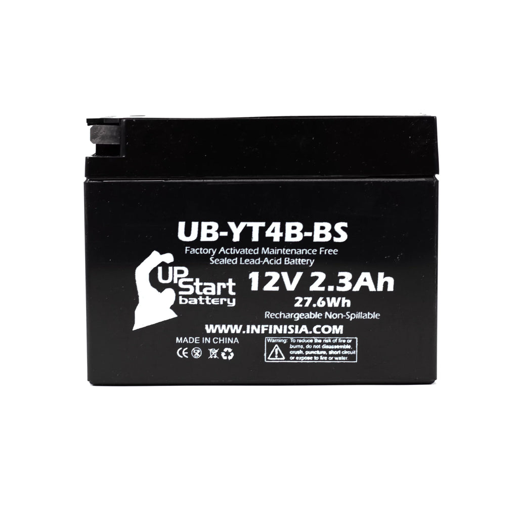 3 Pack - YT4B- Battery Replacement for (2.3Ah, 12v, Sealed) Factory Activated, Maintenance Free Battery - Compatible with 2015 Yamaha SR400, 2008 Suzuki -Z70, 2009 Suzuki -Z70