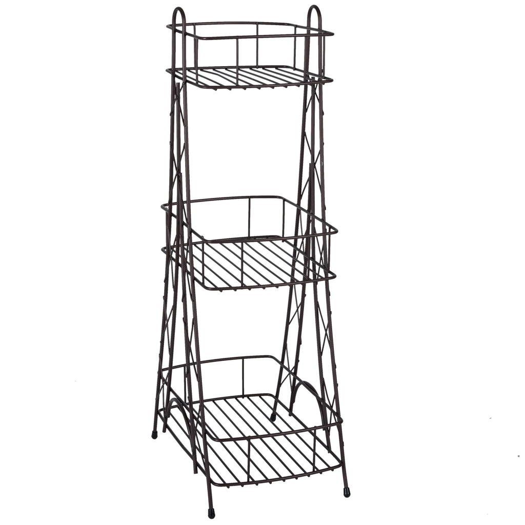 Paris Ville Des Lumieres Collection Eiffel Tower 3 Tier Spa Tower, 11"x 7"x 24.8" H