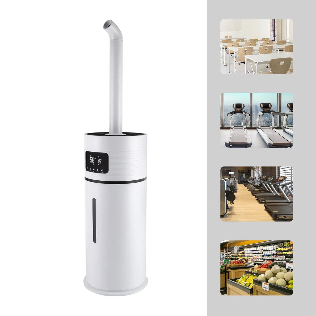 4 Gal Commercial Large Humidifiers Style Industrial 360° Humidifier Whole-House