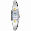 Seiko Women's SUP218 Core Solar Mother of Pearl Dial Two Tone Steel Power Reserve Watch