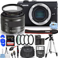 Canon  M200 Mirrorless Digital Camera with 15-45mm Lens (Black) Filter Bundle