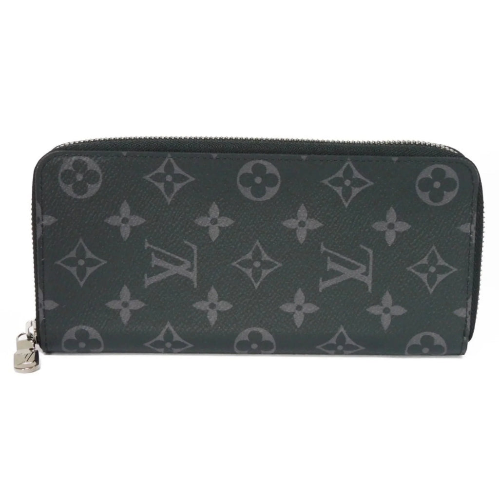 Pre-Owned   Long Wallet Zippy Vertical  Logo Round Zipper Monogram Eclipse Noir M62295 Men's Billfold (Good)