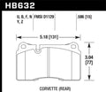 Hawk 06-10  Touareg Front / 09-11 Corvette Z06/-1 (w/Carbon Ceramic Brake Package and Iron rotor