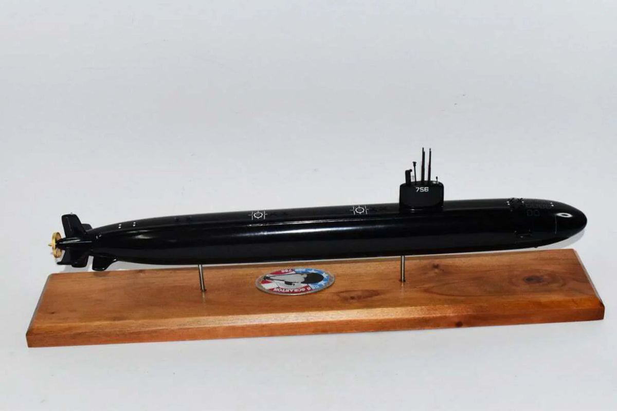 Scranton -756 (Black Hull) Submarine Model,Navy,Scale Model,Mahogany,20 inch, Class