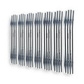Premium Stainless Steel Chrome 8x6 Billet Grille Compatible with Jeep Wrangler 1997-2006 with Chrome Shell Model Main Upper N19-S09458J