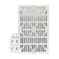 12x24x4  10 Pleated  Furnace Air Filters by Glasfloss Industries. ( 3 Pack ) Exact Size: 11-3/8 x 23-3/8 x 3-3/4