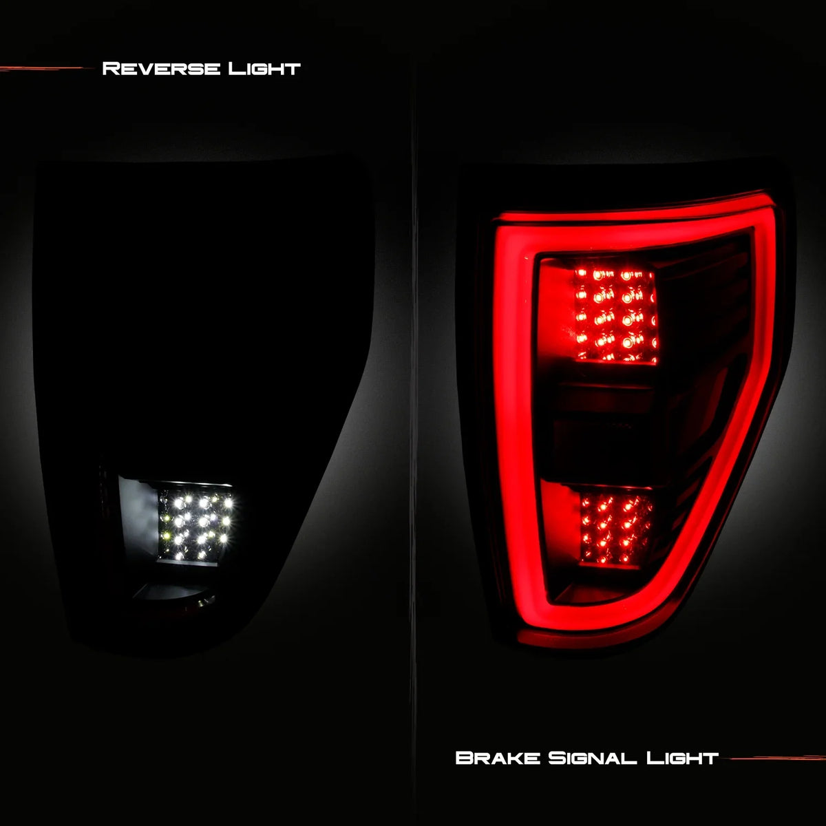 '- Fit 2008 2009 2010 2011 2012 2013 2014 Ford F150 [Full ] Tail Lights Driver + Passenger Black