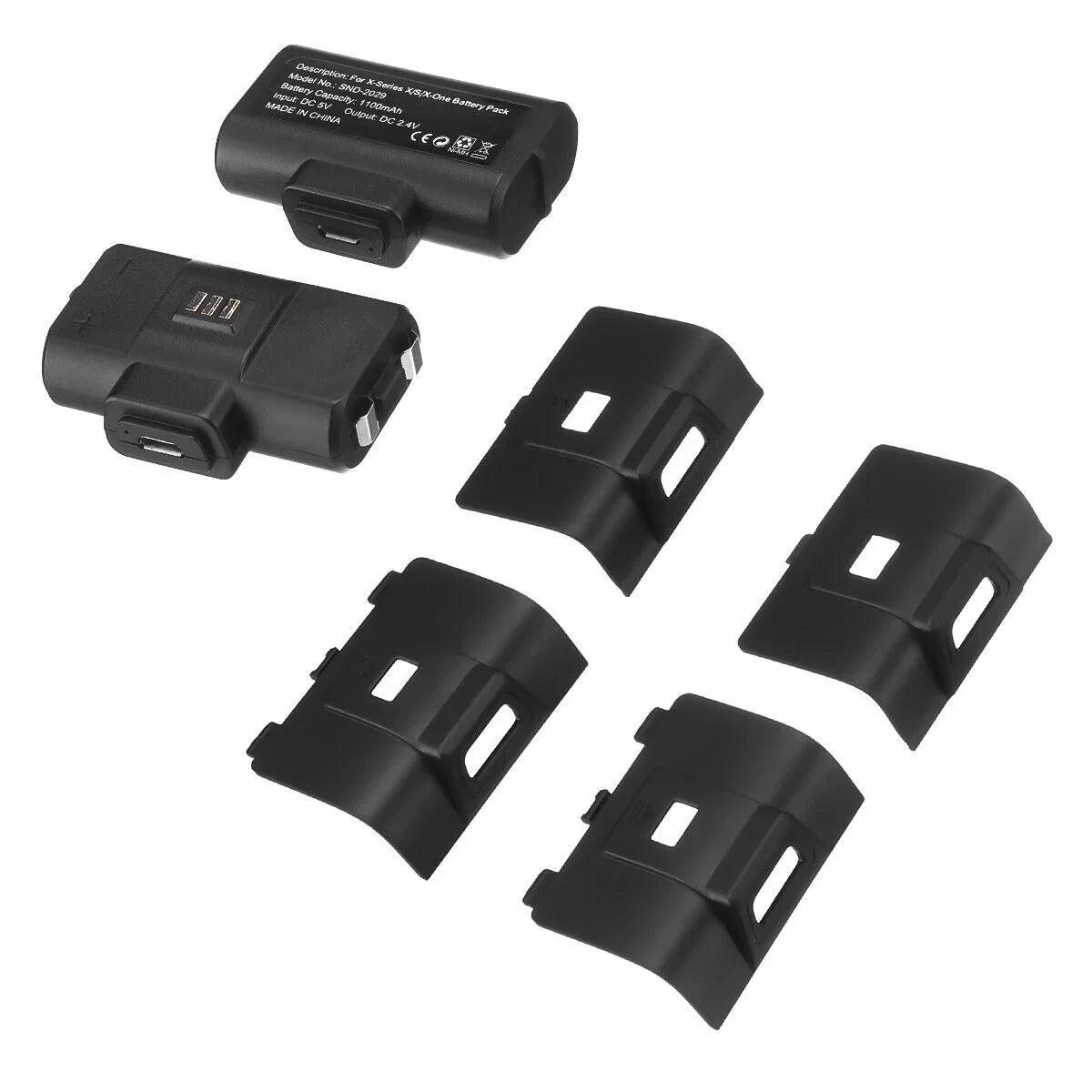 4x Rechargeable Battery Pack with 8pcs Battery Covers For XBox One X/S Series X/S Controller