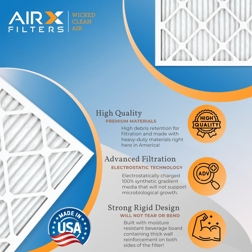 16x25x1 Air Filter  8 Rating, 12 Pack of Furnace Filters Comparable to  700 &  5 - Made in  by     .