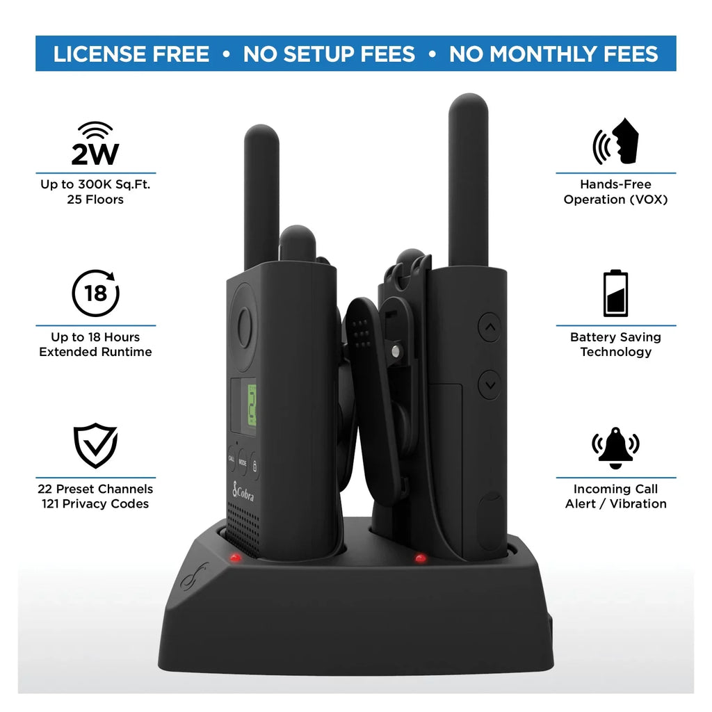 Cobra® MicroTALK -PX880 Two-Way Radios, Black, Pack Of 2 Radios