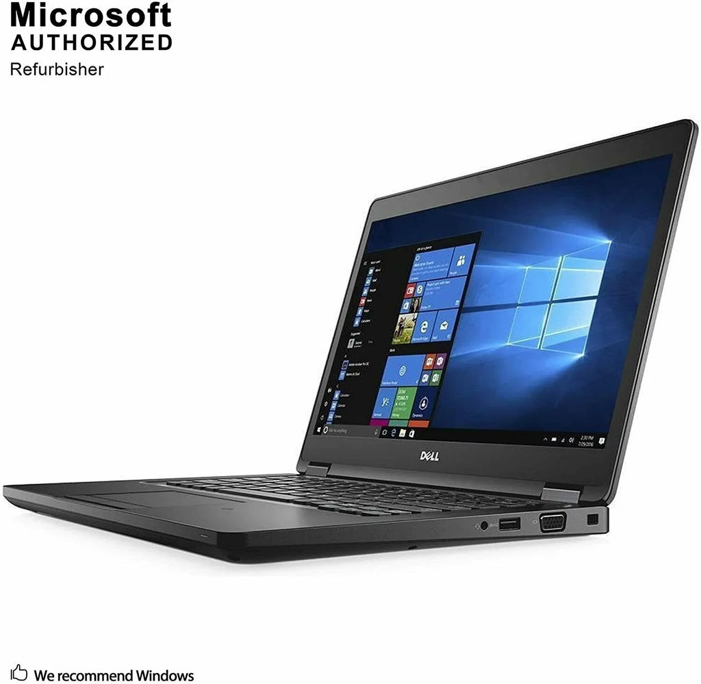 Dell Latitude 5480 Business Laptop, 14.0''  (1366 x 768) Non-Touch, Intel 6th Gen Core I5-6300HQ, 16GB , 512GB , Intel  Graphics 530, Windows 10 Pro
