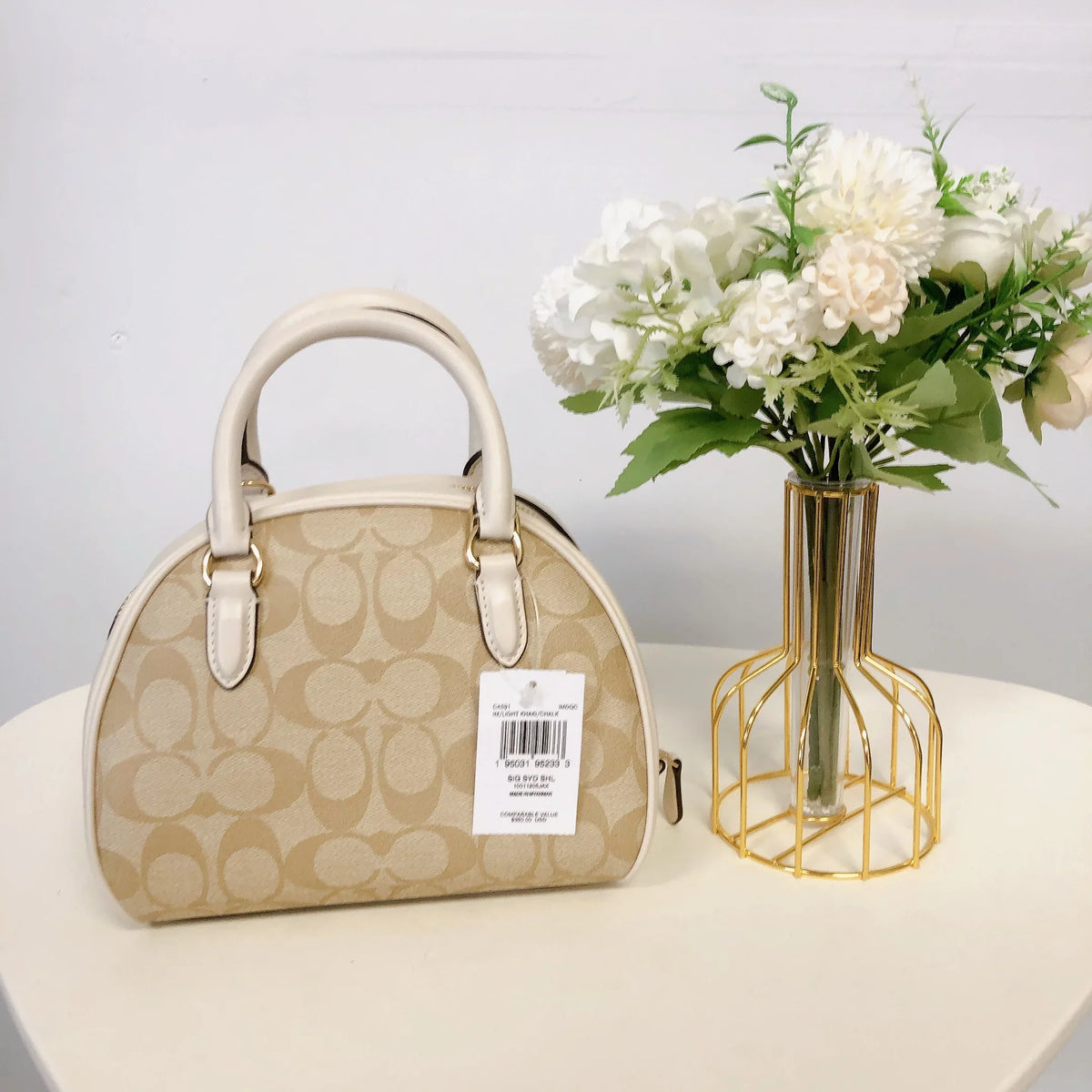 Coach CA591 Sydney Satchel In Signature Canvas