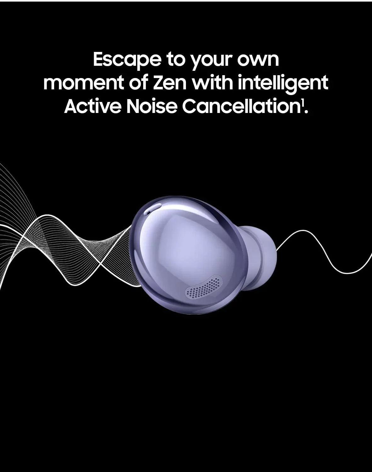 UrbanX Street Buds Pro Bluetooth Earbuds For Sony Xperia XA1 Ultra True Wireless, Noise Cancelling, Charging Case, Quality Sound, Sweat Resistant, Purple ( Version)