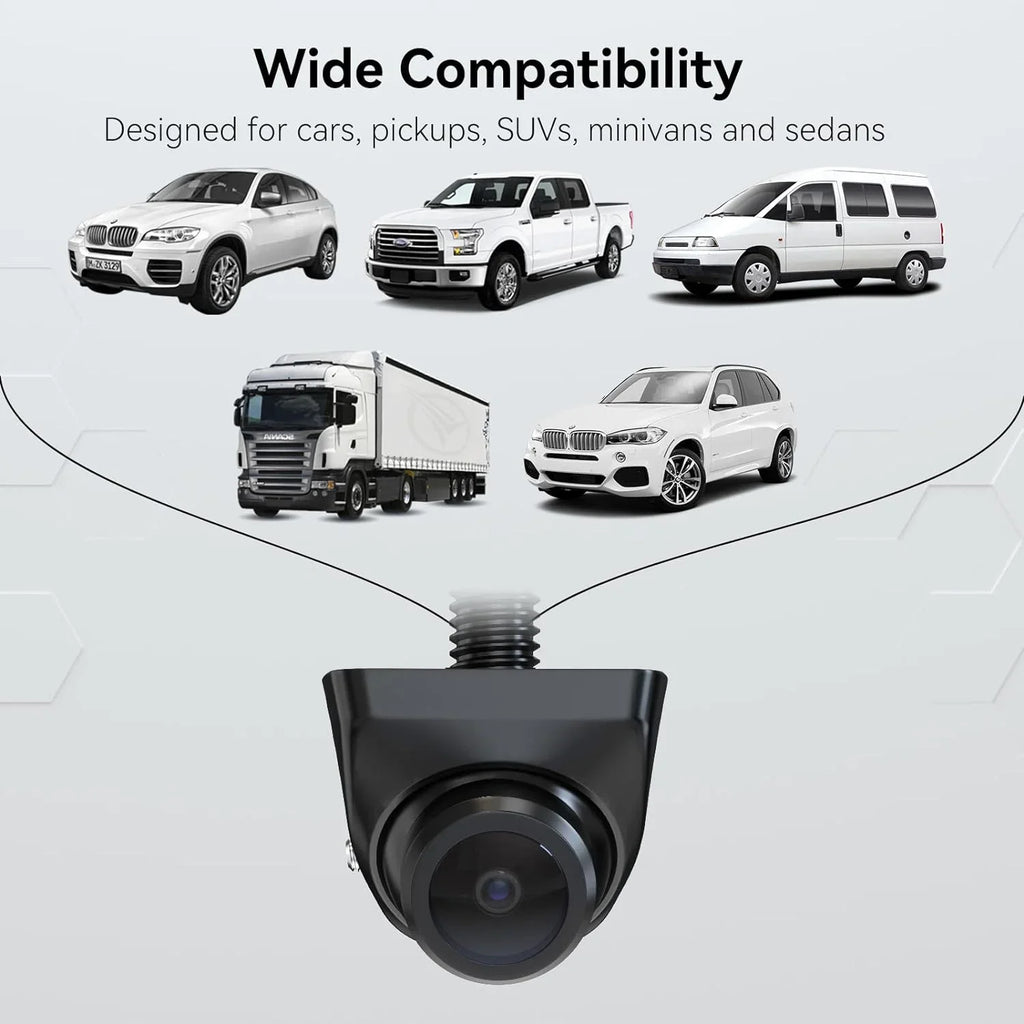 eRapta Backup Camera 360°Rotatable Night Vision Waterproof  Rear/Front/Side View Camera for Pickup Truck Car  Minivan and Sedans