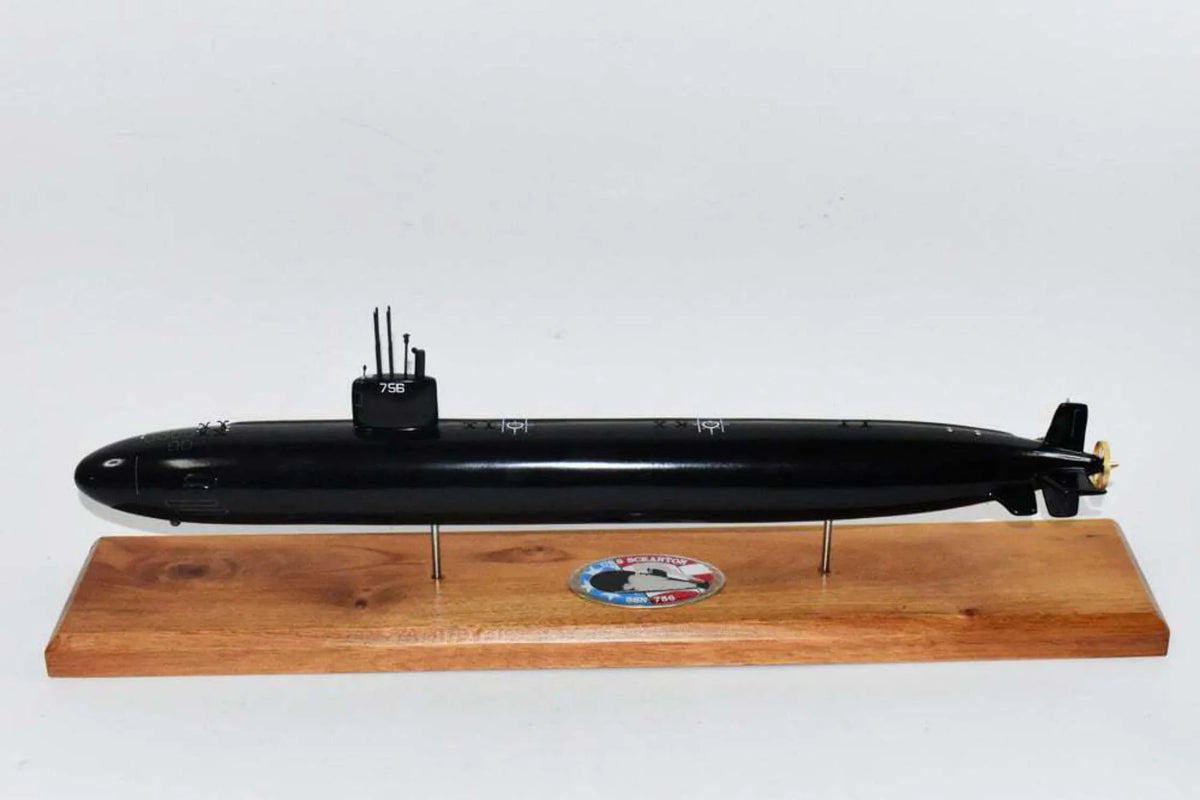 Scranton -756 (Black Hull) Submarine Model,Navy,Scale Model,Mahogany,20 inch, Class