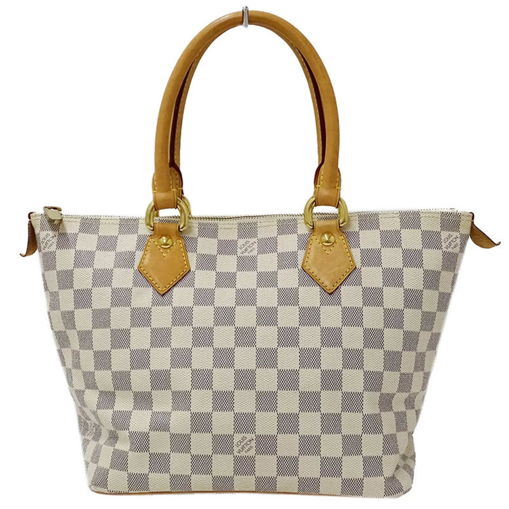 Authenticated Used Louis Vuitton   Bag Damier Azul Ladies Tote Handbag Saleya  N51186 White Gray